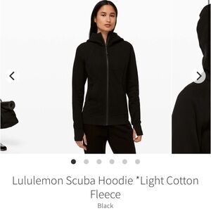 Lululemon Black Scuba Hoodie - Size 10